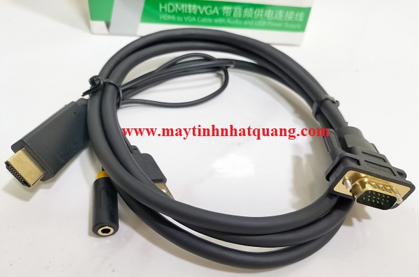 Cáp chuyển HDMI sang VGA + Audio dài 1.5m VegGieg V-Z101